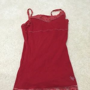 Justice Red Lace Camisole Sz 10